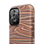 Neutrals Burgundy, Beige, Rust Hues Italian Vintage Marble Design Phone Case for Apple + Samsung