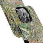 Green Pastel Italian Marble Design Magnetic MAG SAFE High Impact iPhone Cases