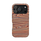 Neutrals Burgundy, Beige, Rust Hues Italian Vintage Marble Design Phone Case for Apple + Samsung