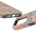 Marbled Pastel Pink and Green Impact-Resistant Phone Case for Apple + Samsung