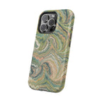 Green Pastel Italian Marble Design Magnetic MAG SAFE High Impact iPhone Cases