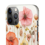 Pink Floral Pressed Flowers - Slim Case