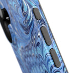 Blues Marbled Magnetic MAG SAFE Double Cover Phone Case
