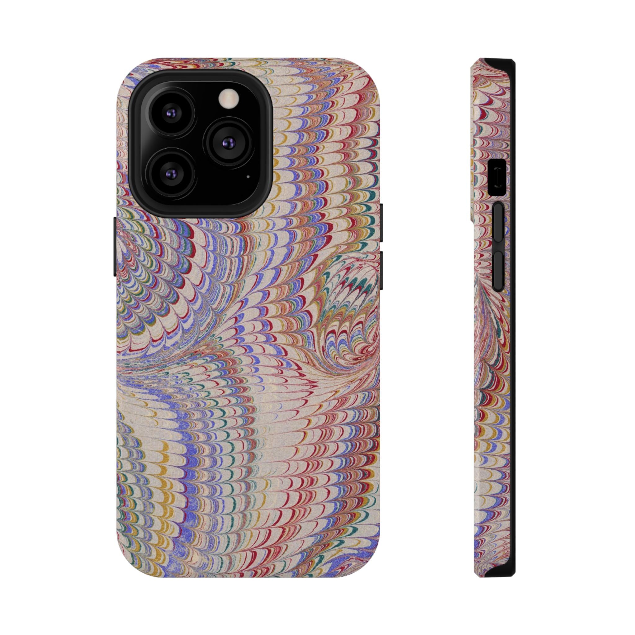 Pink and Lavender Pastel Italian Vintage Feathered Design iPhone17 + Many Makes and Models of Phone Cases