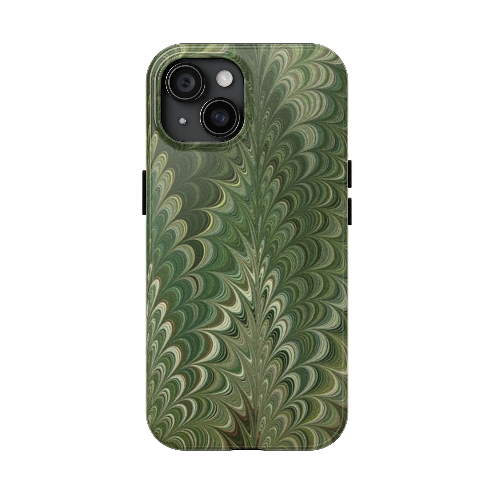 Deep Green Marble Italian Durable Phone Case