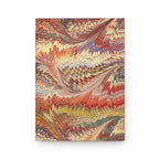 Vintage Italian Marbled Hardcover Journal - Orange, Yellow, and Beige