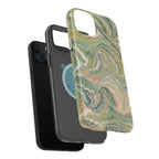 Green Pastel Italian Marble Design Magnetic MAG SAFE High Impact iPhone Cases