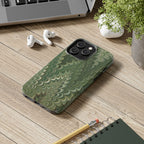 Deep Green Marble Italian Tough Phone Case — Durable Marbled Phone Case
