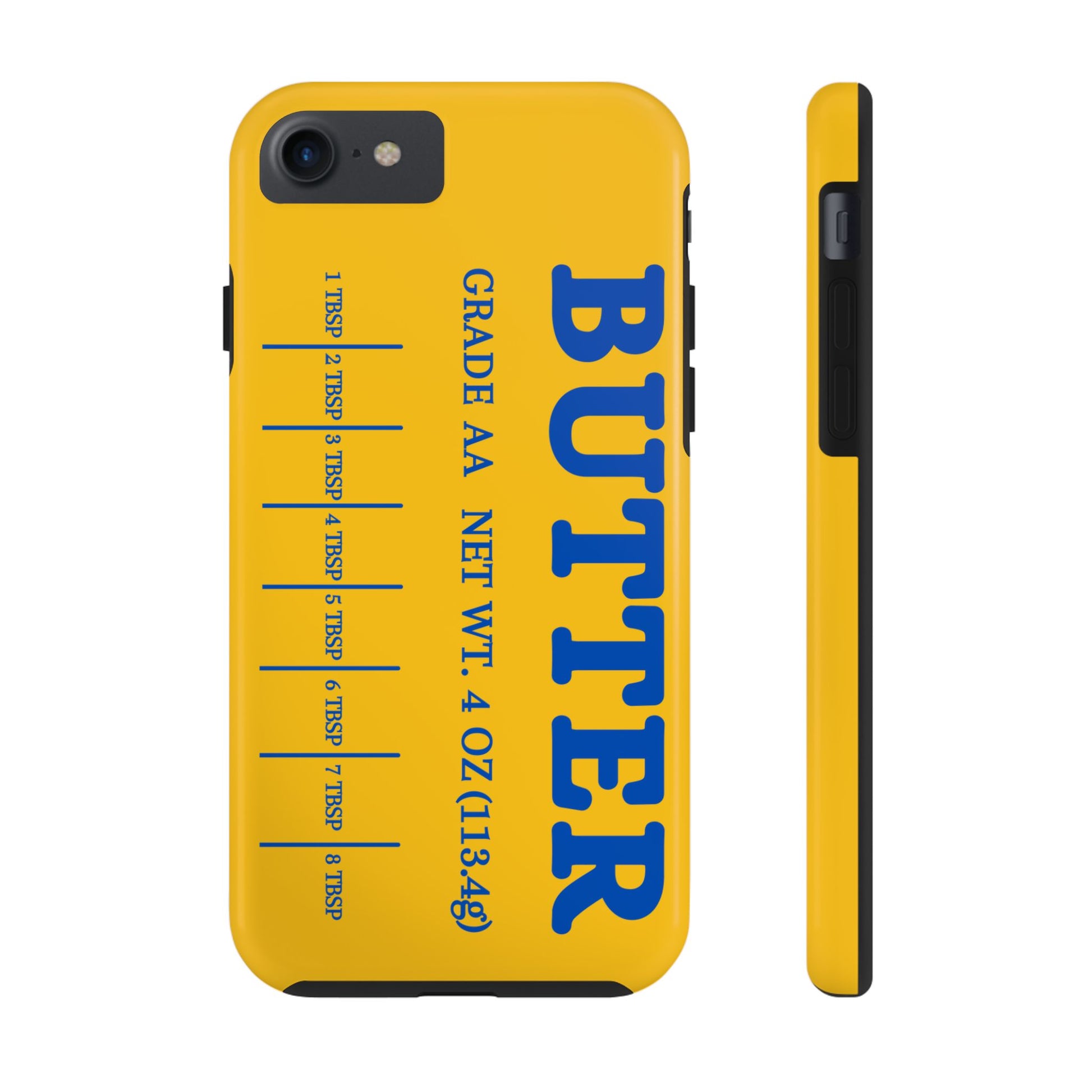 Butter Yellow Tough Phone Cases, Funny iPhone 16 Cover, Protective Case Gift for Techies, Yellow Phone Accessories, Unique Gift for Phone