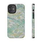 Mint Green Marbled Swirl Phone Case - Dual Layer