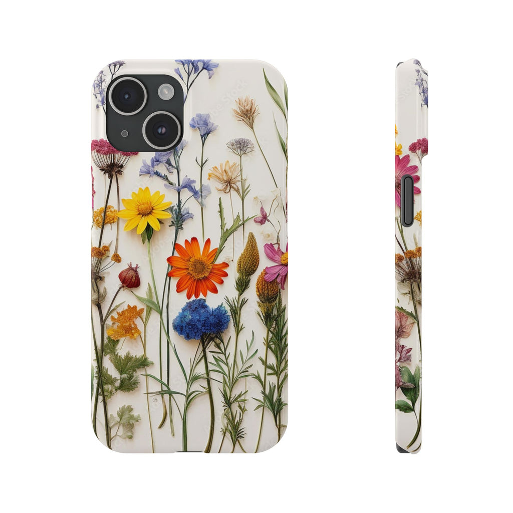 Floral Phone Cases, Pressed Flowers Design, iPhone 17 Case, Botanical Phone Accessories