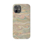 Beige Swirl Marbled Feather Phone Case