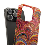 Red Marbled Swirl Phone Case - Single Layer Slim Case