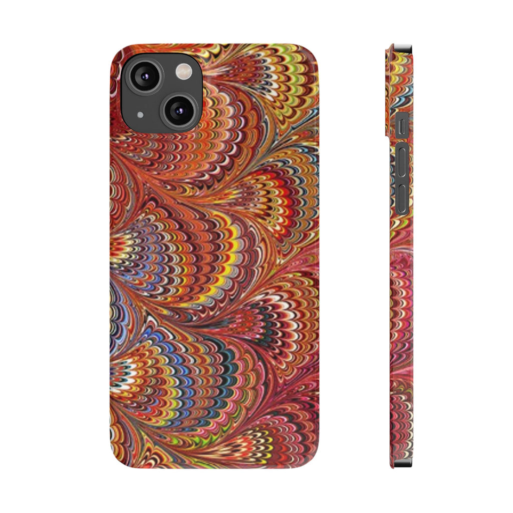 Italian Marbled Design, Red and Blue Pallet