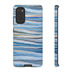 Blue Marbled Phone Cases iPhone 16 + Samsung + Apple + Google - all models, Vintage Marbled Design - Tough Cases