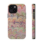 Marbled Pastel Pink and Green Impact-Resistant Phone Case for Apple + Samsung