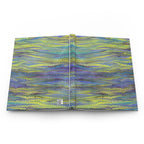 Vintage Italian Marbled Hardcover Journal Lime Green and Purple