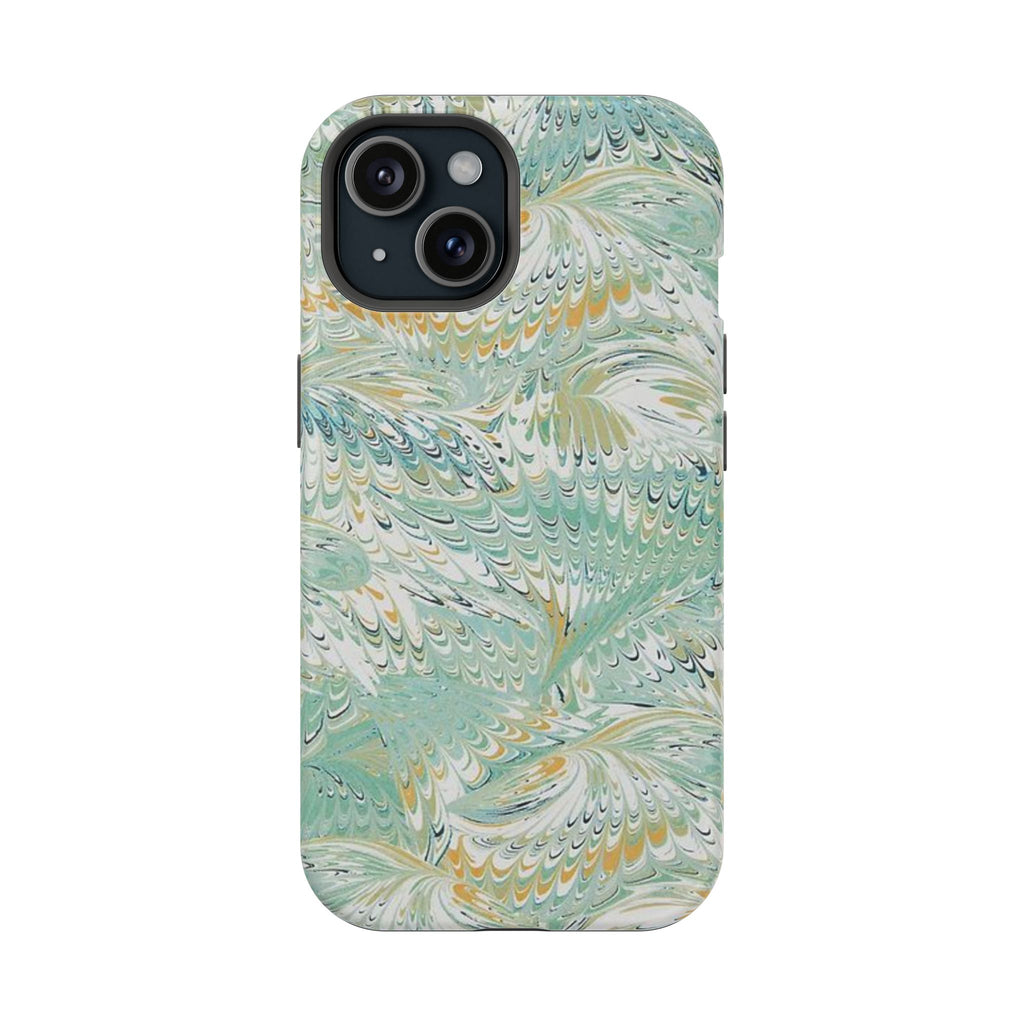 Mint Green Marbled Swirl Phone Case - Dual Layer