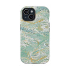 Mint Green Marbled Swirl Phone Case - Dual Layer