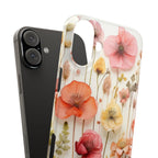 Pink Floral Pressed Flowers - Slim Case
