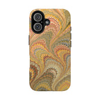 Golden Flow Florentine Marbled Design Dual Layer Phone Case