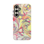 Yellow and Pink Swirl Marbled Italian Phone Case - Dual Layer - Matte or Glossy