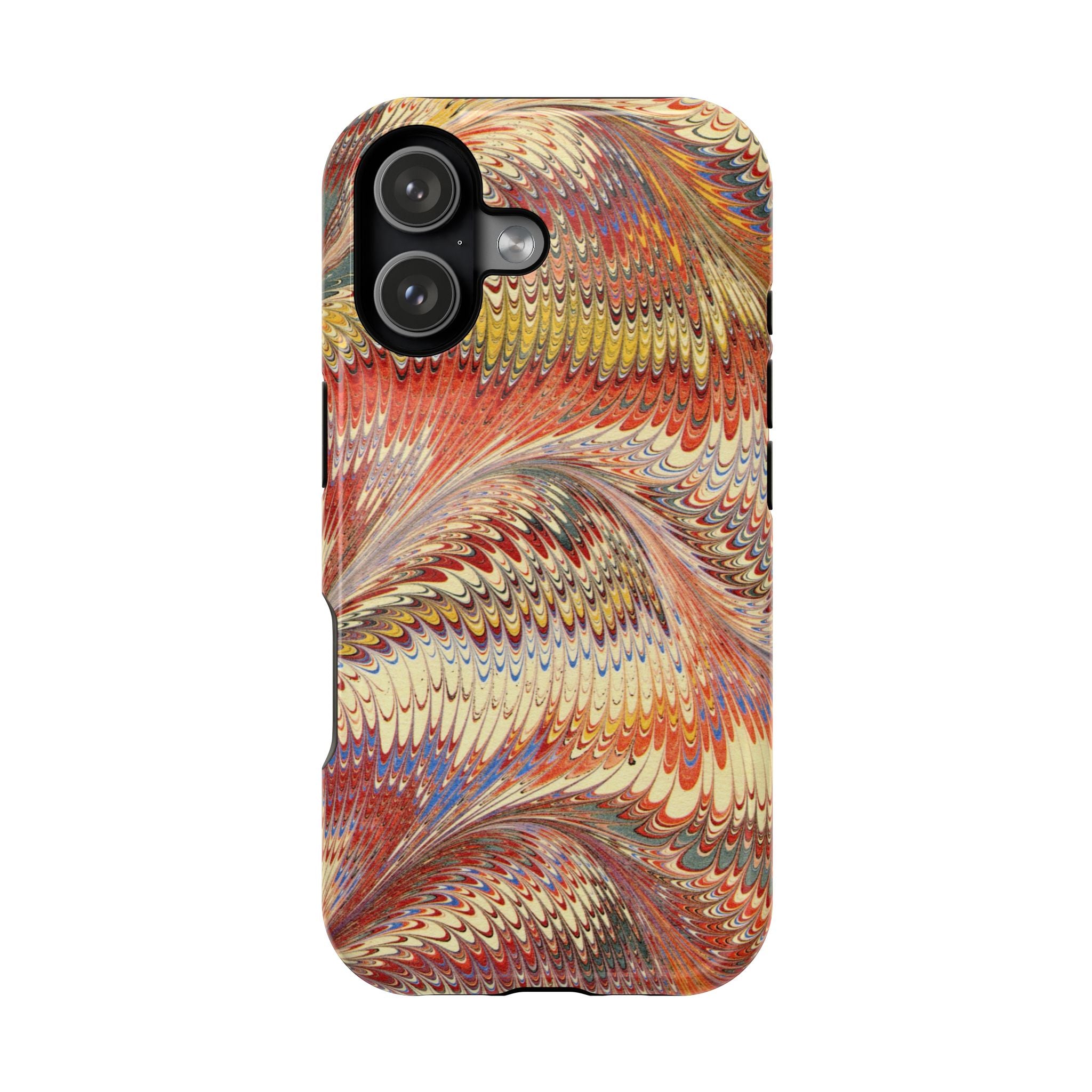 Rust and Gold Italian Vintage Marble Design Durable Phone Case for Apple + Samsung