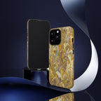 Golden Yellow Marbled Italian Phone Case - Dual Layer - Matte or Glossy