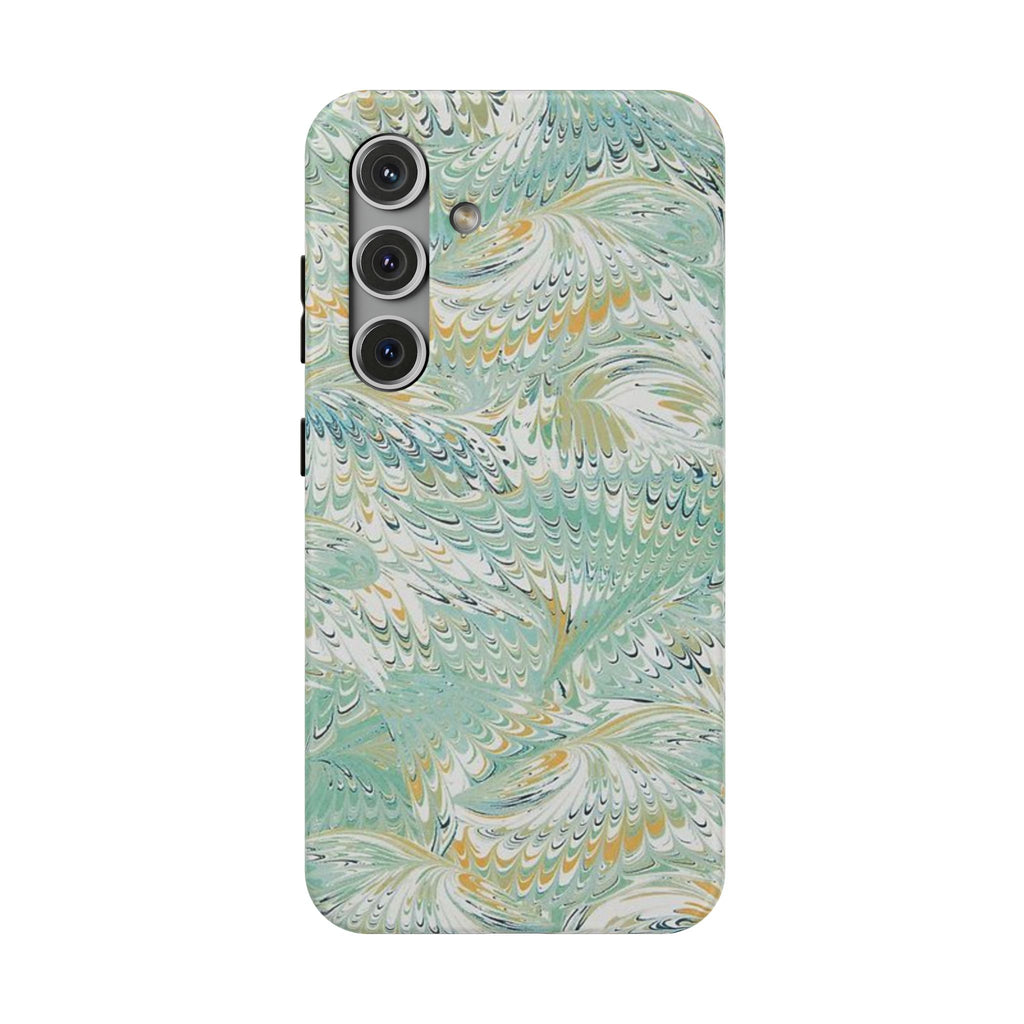 Mint Green Marbled Swirl Phone Case - Dual Layer