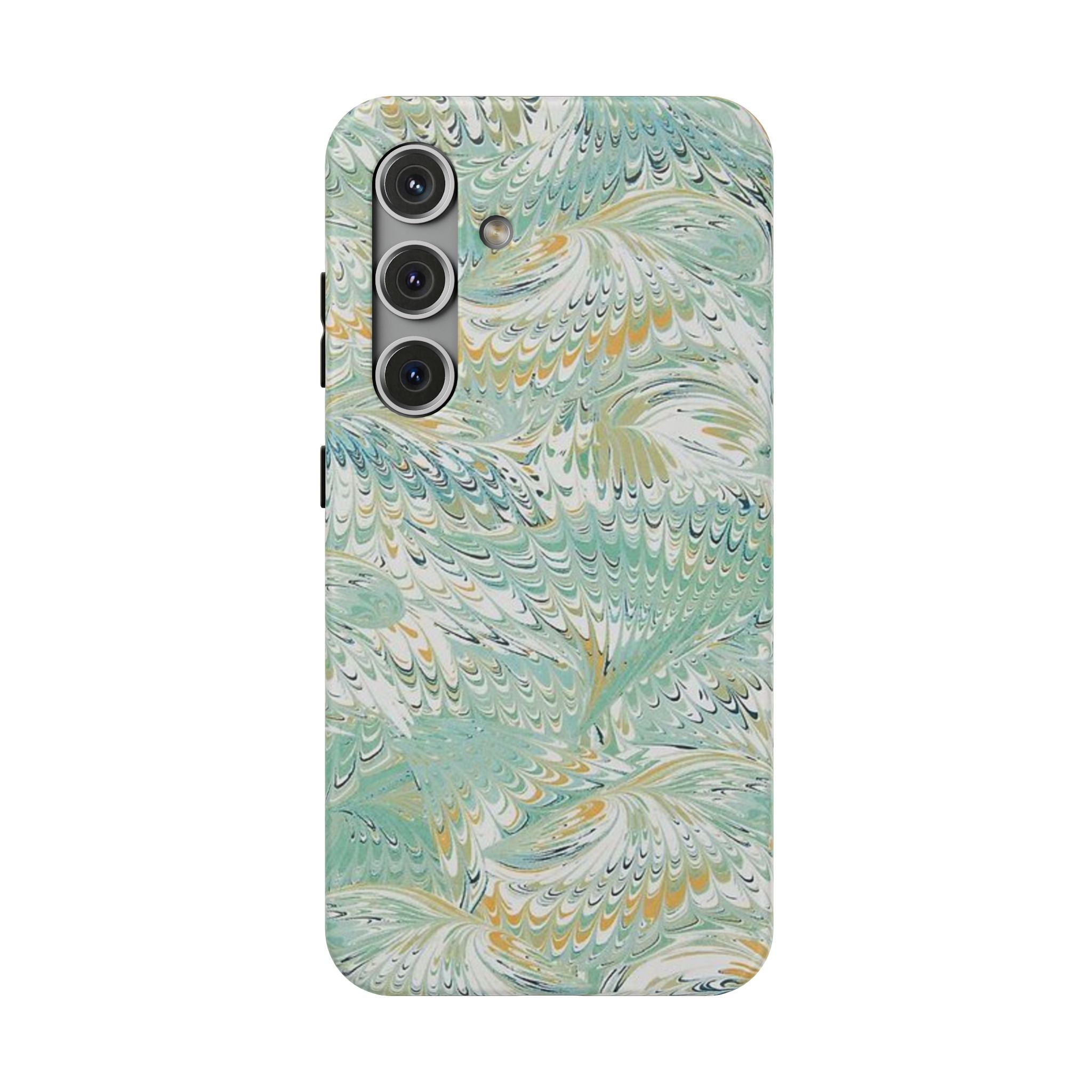 Mint Green Marbled Swirl Phone Case - Dual Layer