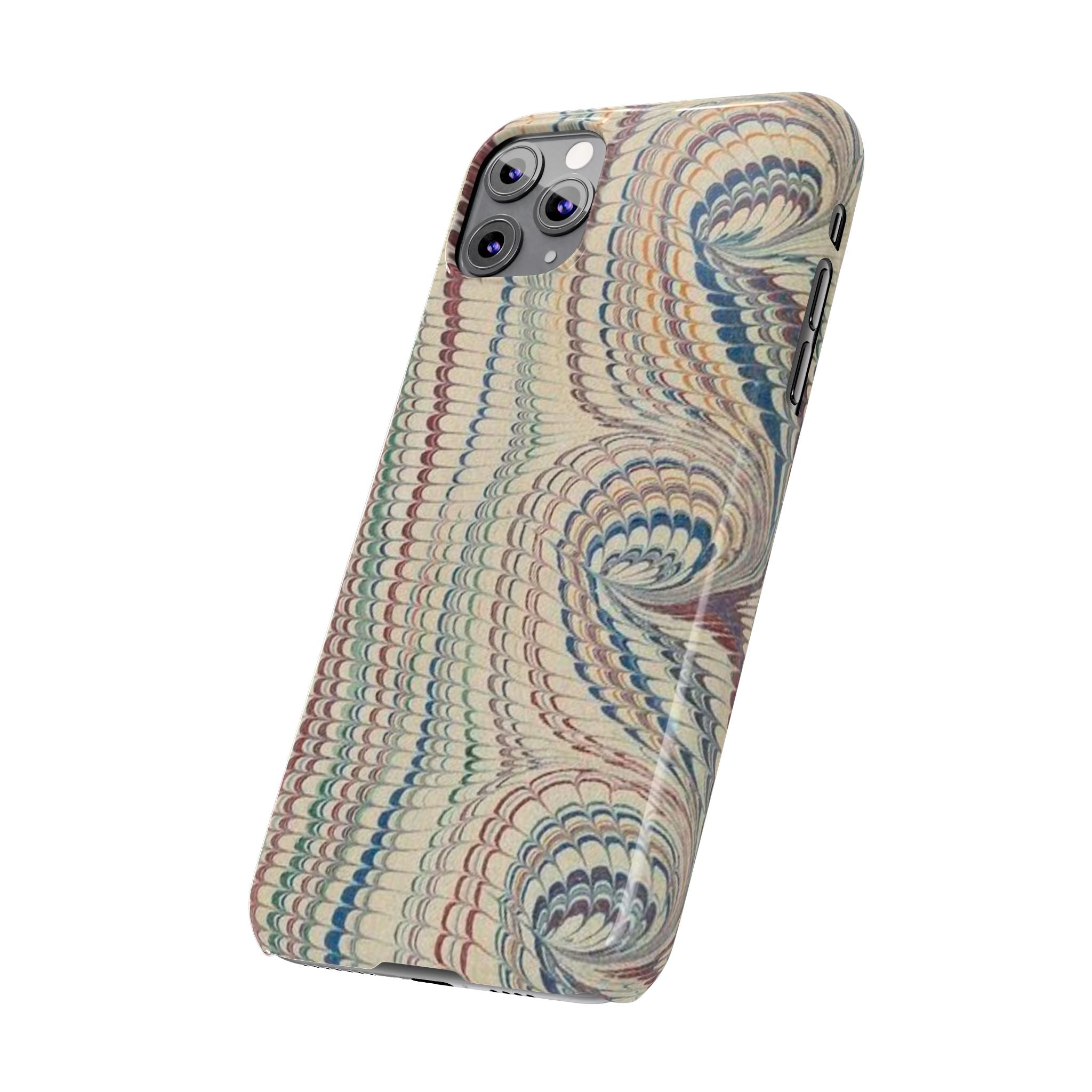 Beige and Neutrals Italian Vintage Marbled Paper Design on iPhone 17 + All Cases