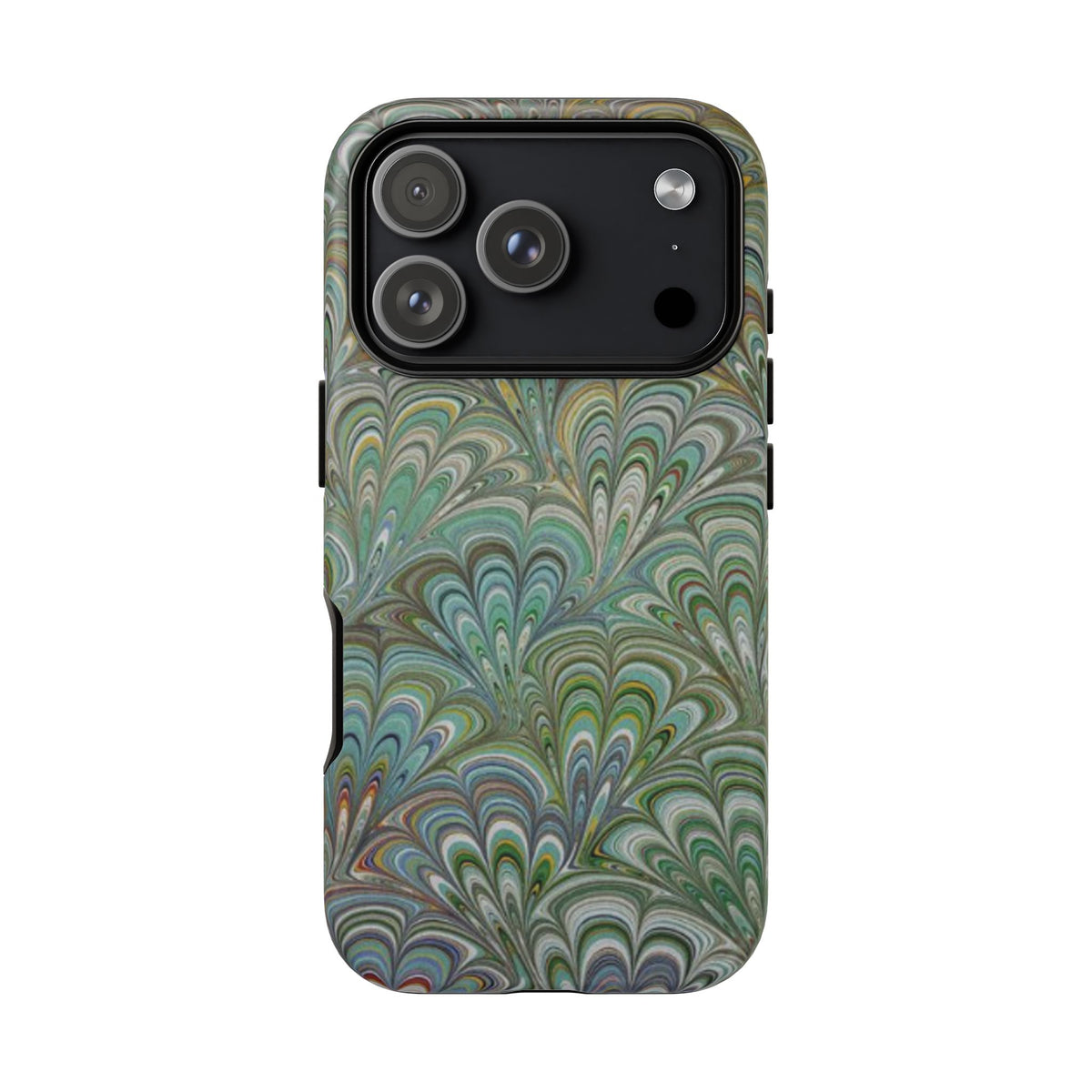 Green Pallet Marbled Peacock - Dual Layer Phone Case