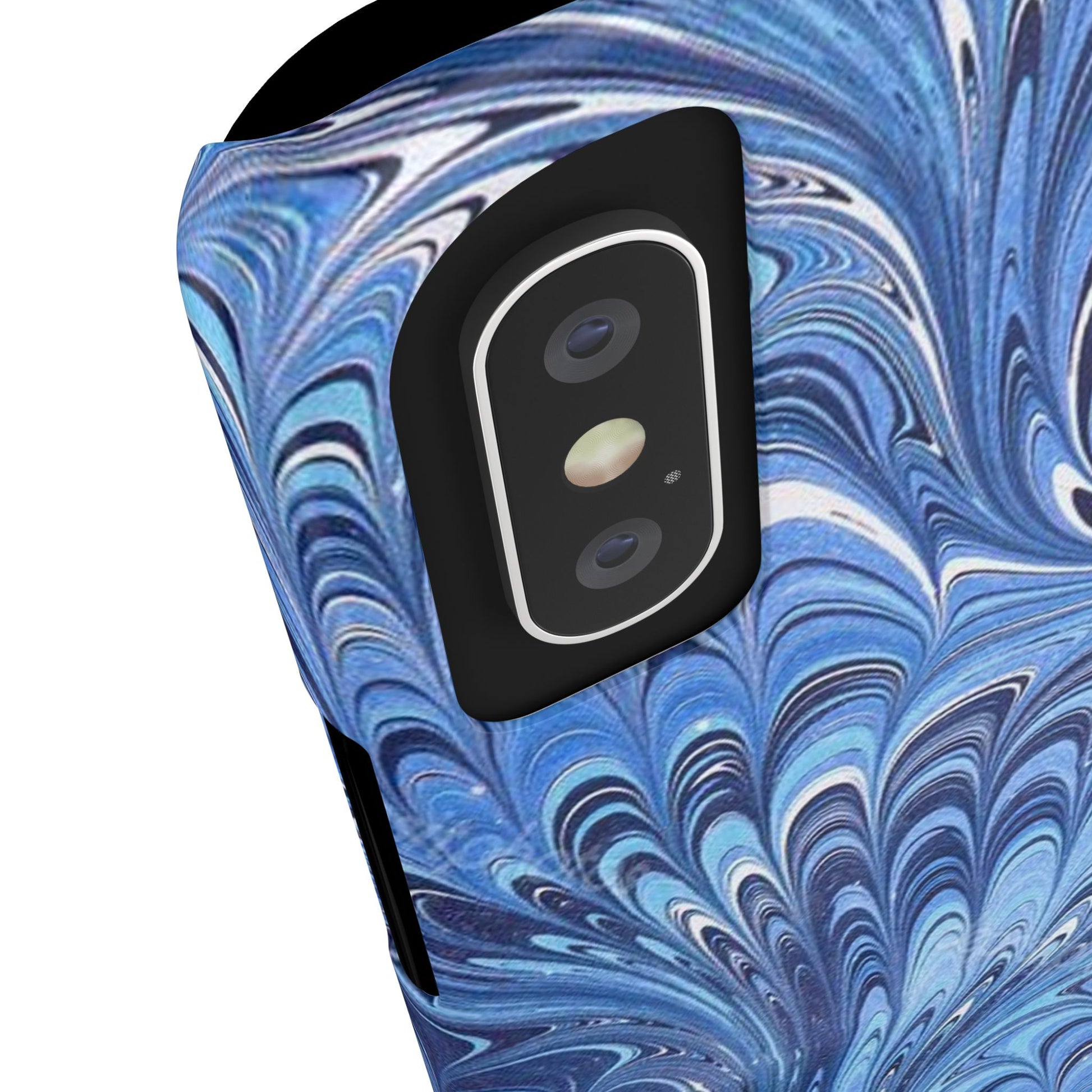 Blue Italian Marbled Design, Green and Blue Pallet, Slim Phone Case