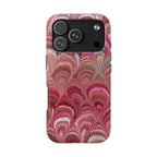 Pretty in Pink - Peacock Marble Italian Tough Phone Case — Durable Marbled Phone Case
