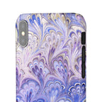 Marbled Feather Lavender + Purple Swirl - Single Layer Slim Phone Case