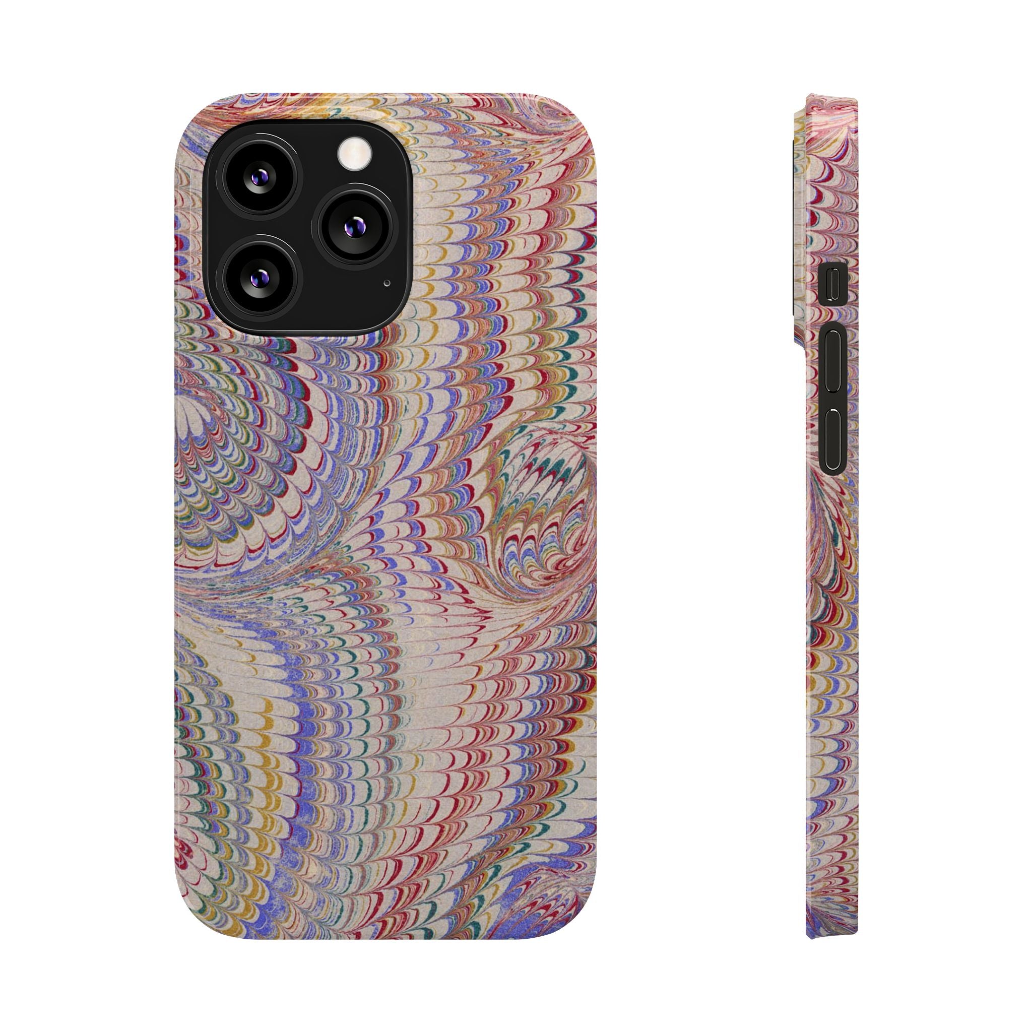 Pink Pastel Marbled Design, Italy Feather IPHONE17 + All Phone Cases