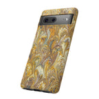 Golden Yellow Marbled Italian Phone Case - Dual Layer - Matte or Glossy