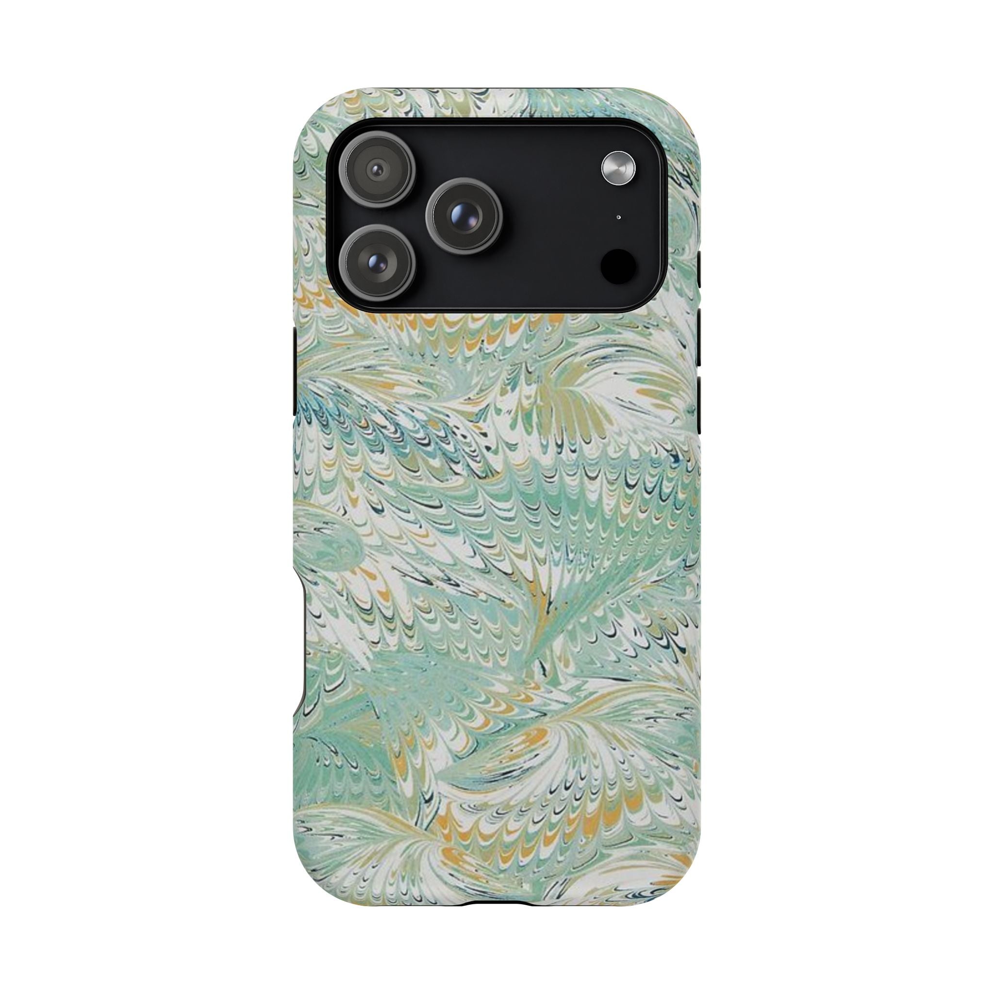 Mint Green Marbled Swirl Phone Case - Dual Layer