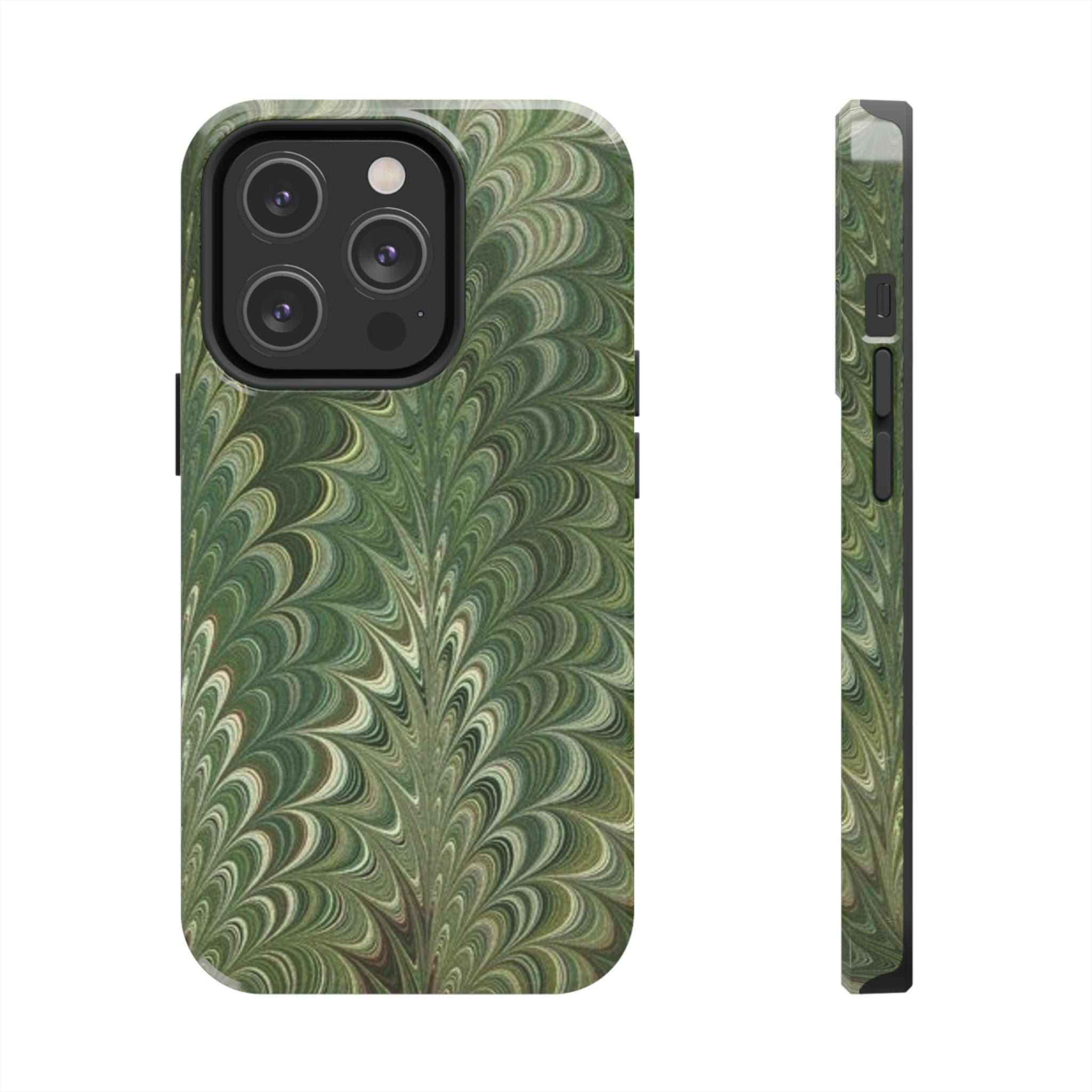 Deep Green Marble Italian Durable Phone Case