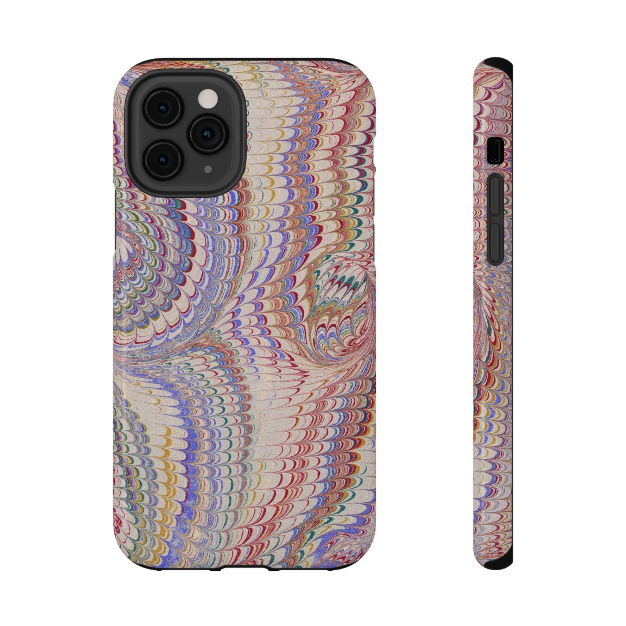 Pink and Lavender Pastel Italian Vintage Feathered Design iPhone17 + Many Makes and Models of Phone Cases