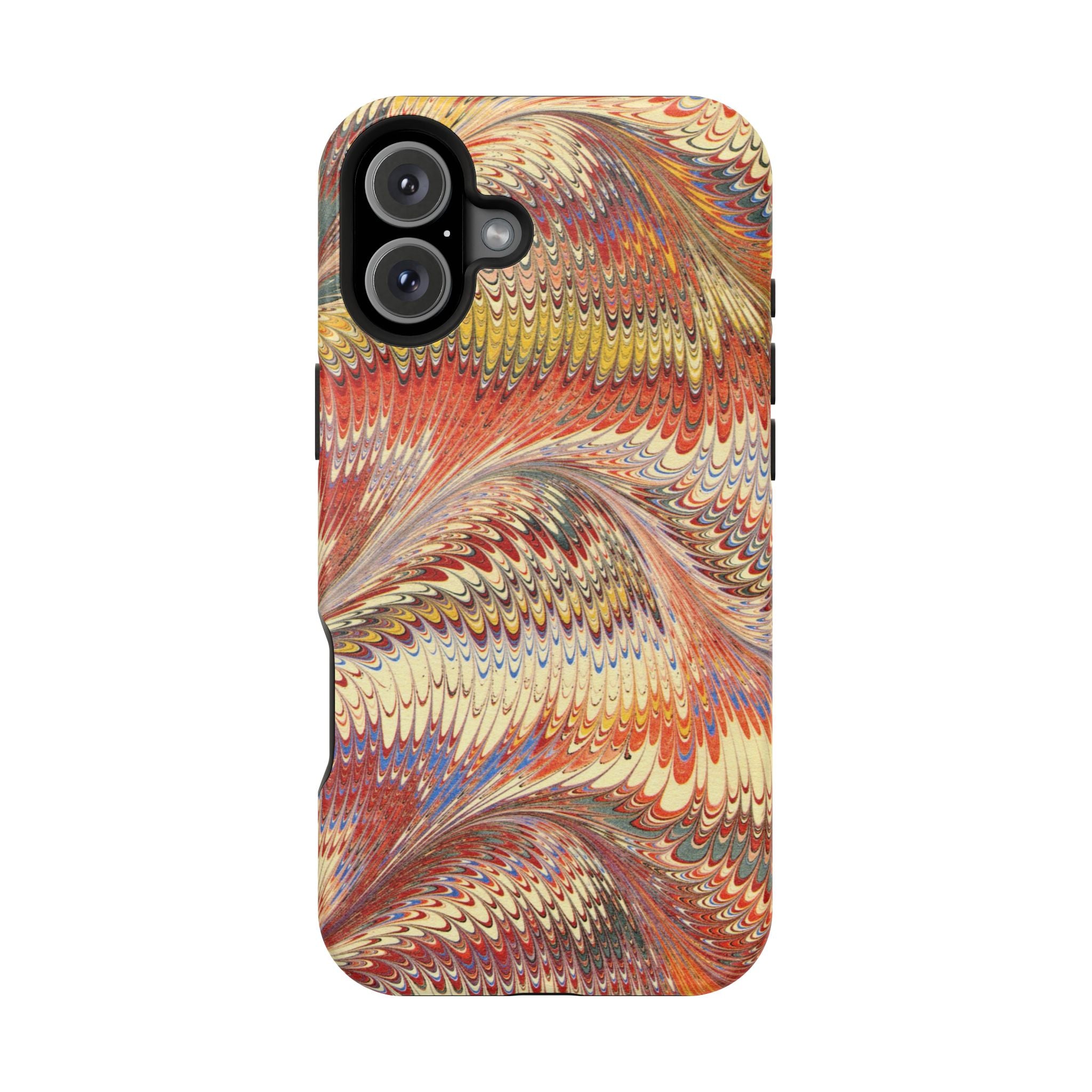 Rust and Gold Italian Vintage Marble Design Durable Phone Case for Apple + Samsung