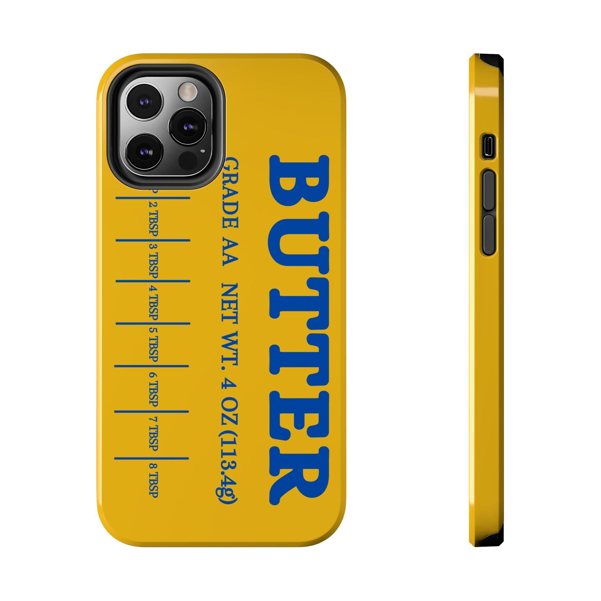 Butter Yellow Tough Phone Cases, Funny iPhone 16 Cover, Protective Case Gift for Techies, Yellow Phone Accessories, Unique Gift for Phone