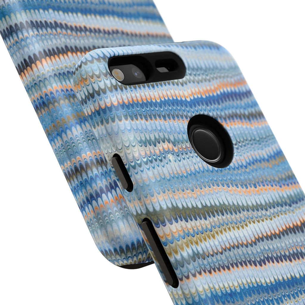 Blue Marbled Phone Cases iPhone + Samsung - all models, Vintage Marbled Design - Tough Cases