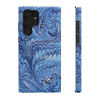 Blue Marbled Swirl Phone Case - Dual Layer Case