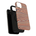 Neutrals Burgundy, Beige, Rust Hues Italian Vintage Marble Design Phone Case for Apple + Samsung