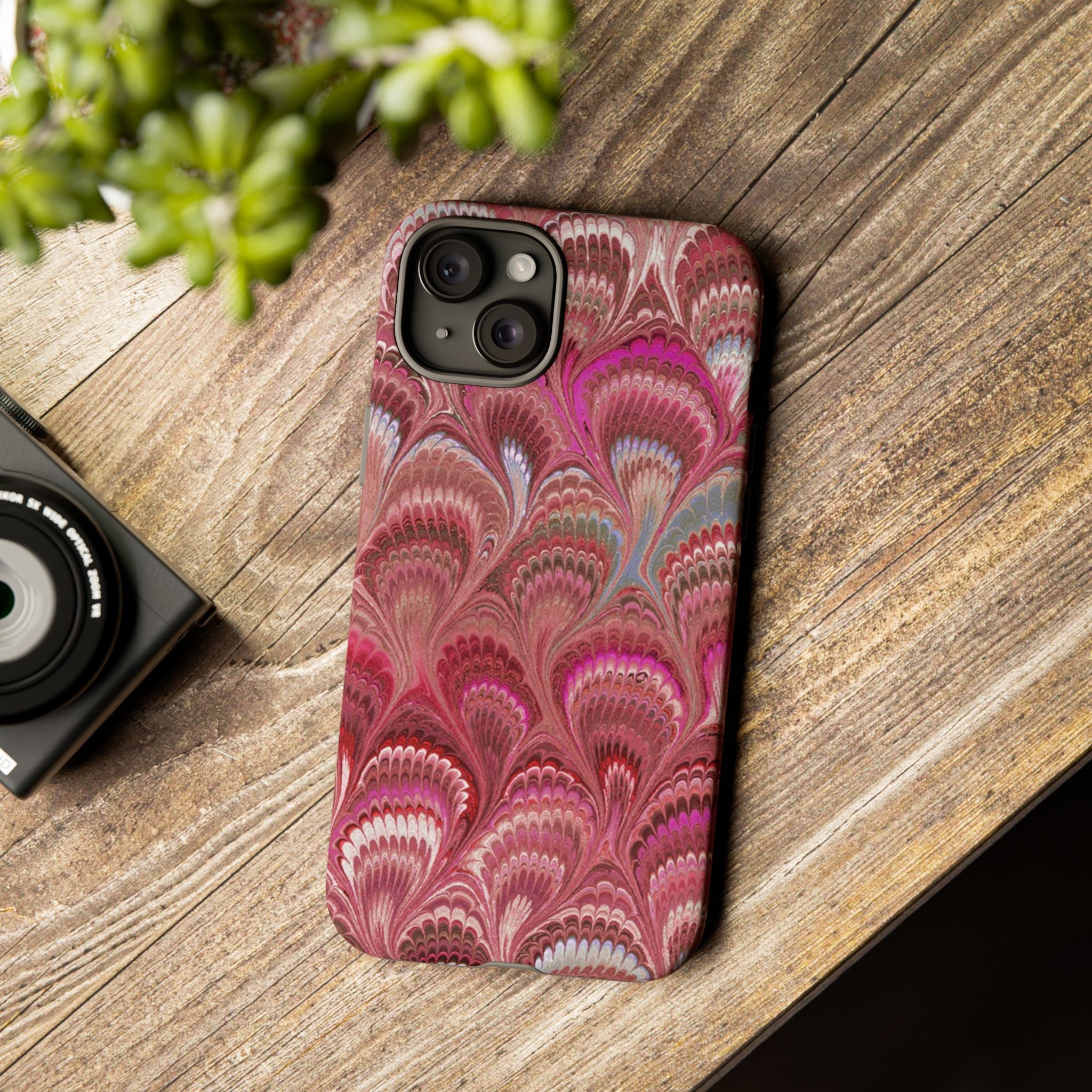 Shades of Pink Marbled Phone Case — Tough Protective Phone Cover