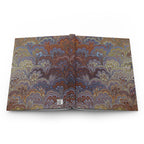Vintage Italian Marbled Hardcover Journal - Browns and Blues