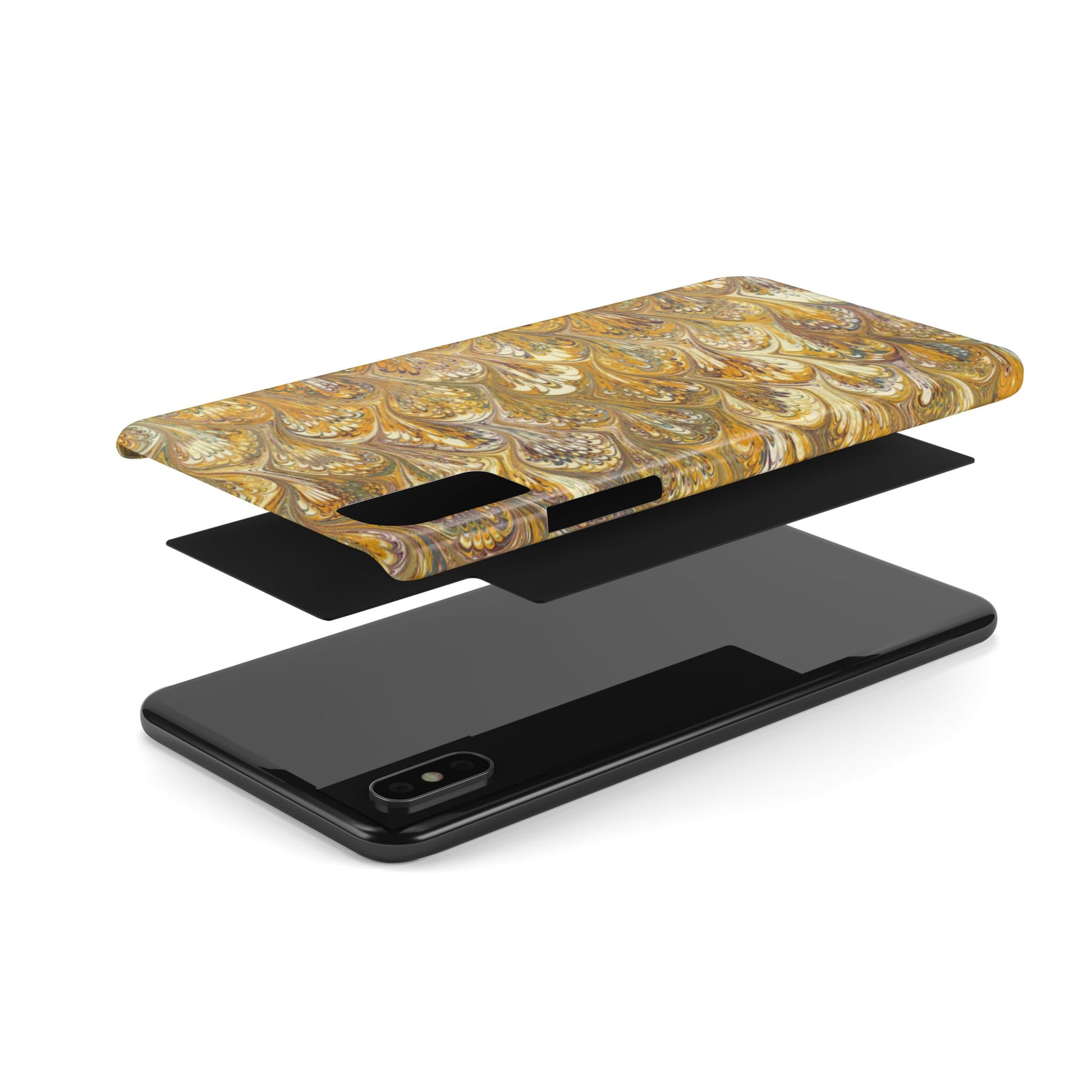 Golden Yellow Italian Marbled Designed, Slim Phone Cases, Case-Mate
