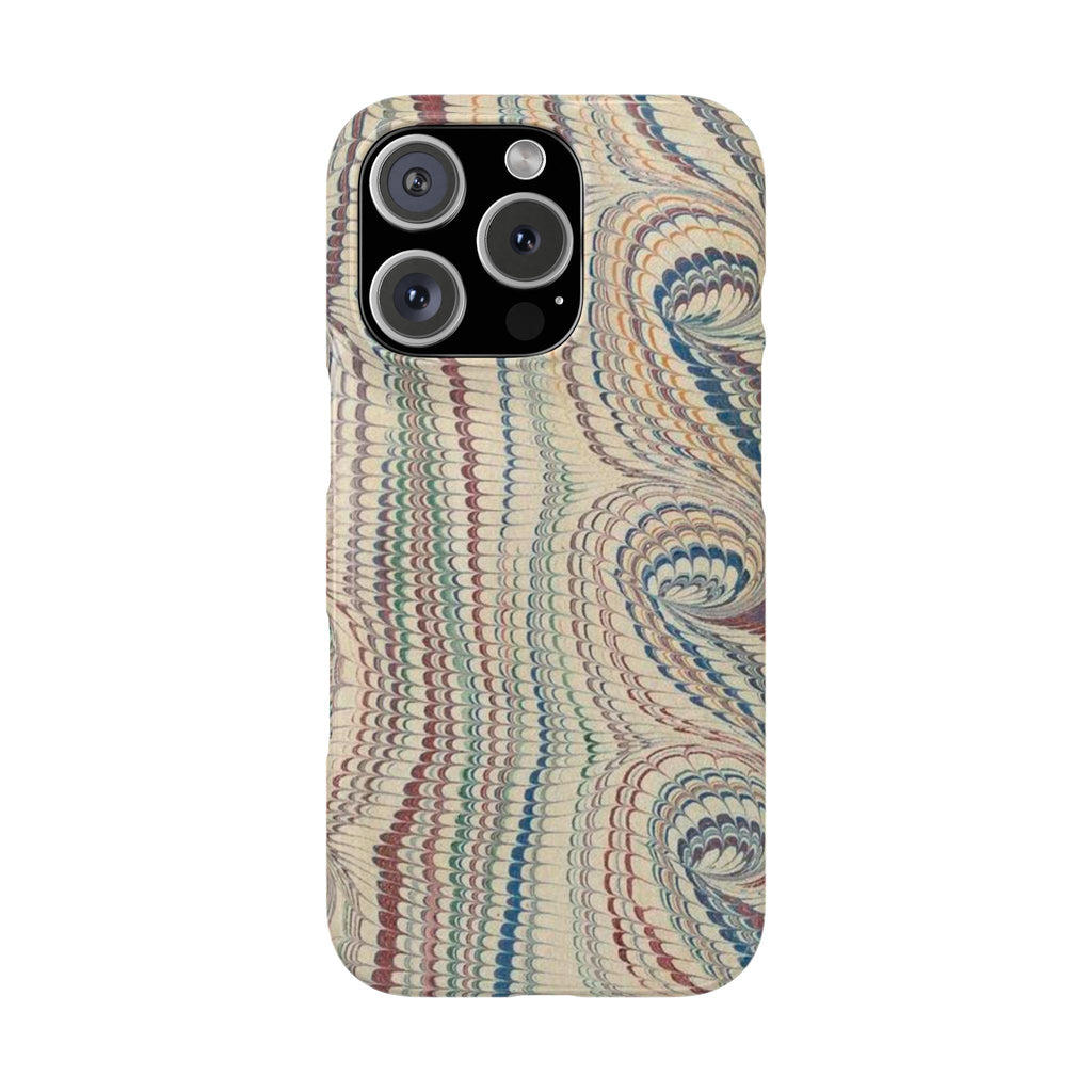 Beige Marbled Swirl Phone Case - Single Layer Slim Case