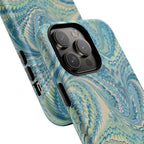 Aqua + Green Marble Phone Case - Impact-Resistant Durable - Dual Cover Design